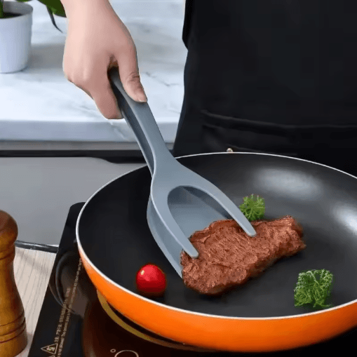 2-in-1 Egg Spatula Tongs – Pancake & Egg Flipping Tool