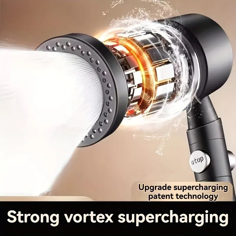 AquaSpa 5-Mode High Pressure Shower Head with Filter & Water Saving Design
