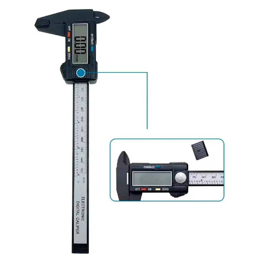 Digital Caliper with Carbon Fiber Dial Precision Measuring Tool for Accurate Internal and External Dimensions