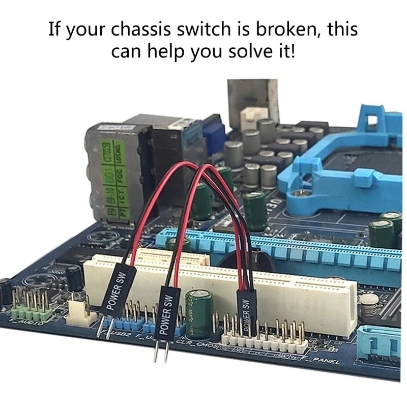 Universal Desktop PC Power Button Switch with Extension Cable – Easy External PC Power Control