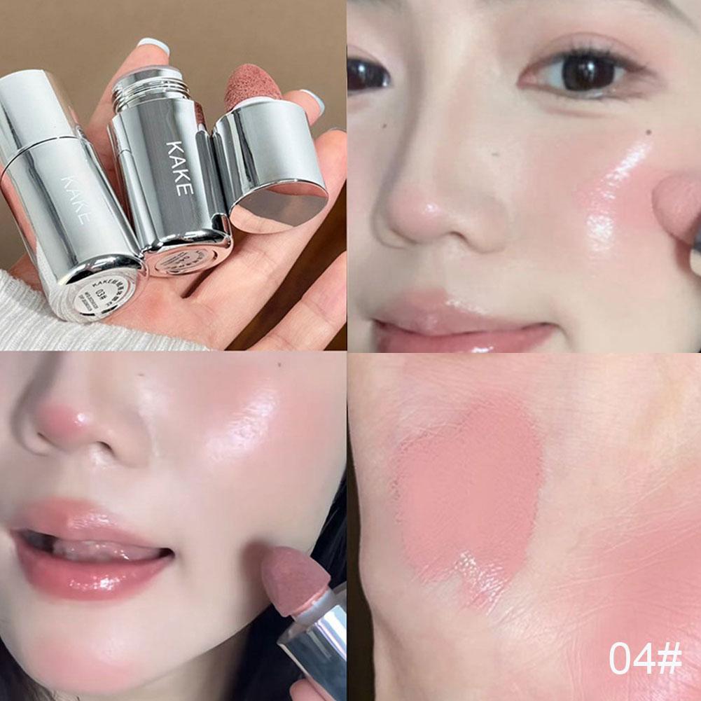 Velvet Liquid Blush Blusher Matte Sponge Head Natural Lasting Contour Blush Tint Brighten Facial Makeup