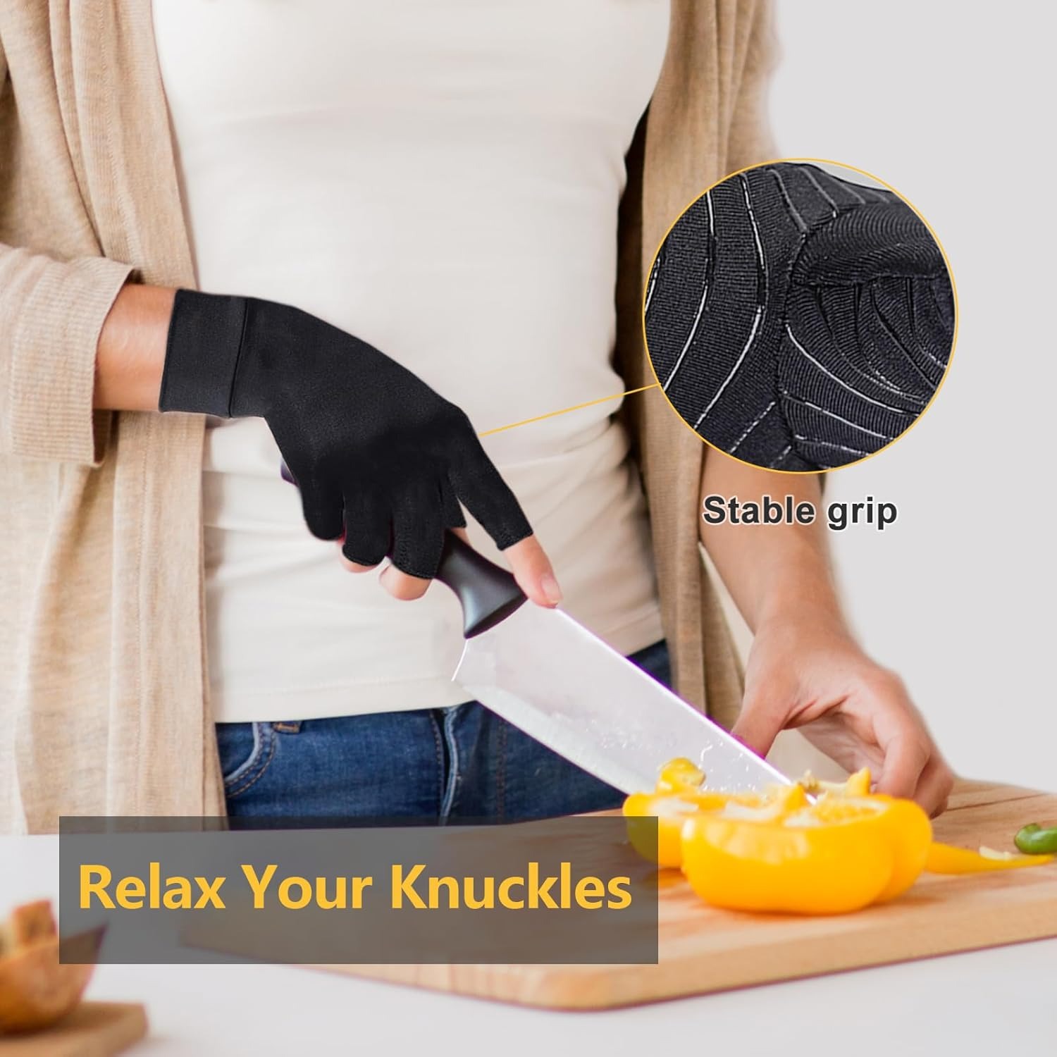 Copper Arthritis Gloves for Hand Pain Relief Compression Gloves for Rheumatoid Arthritis, Carpal Tunnel, and Swelling