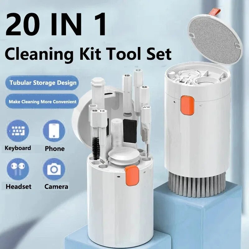 Cleaner Kit Keycap Puller Set Computer Keyboard Brush Earphones Screen Cleaning Spray Bottle Cleaning Tools