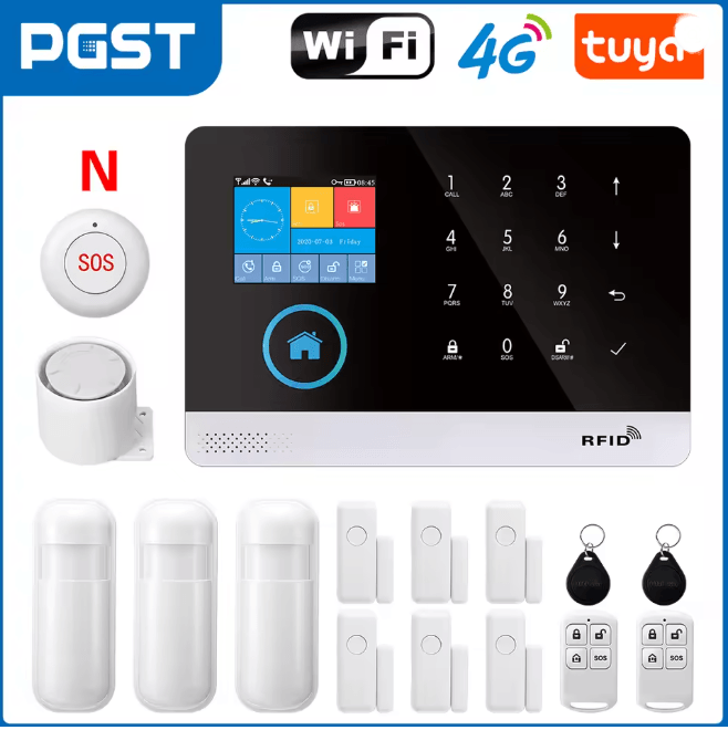 PGST Smart Home Security Alarm System Wireless GSM WIFI with App Control