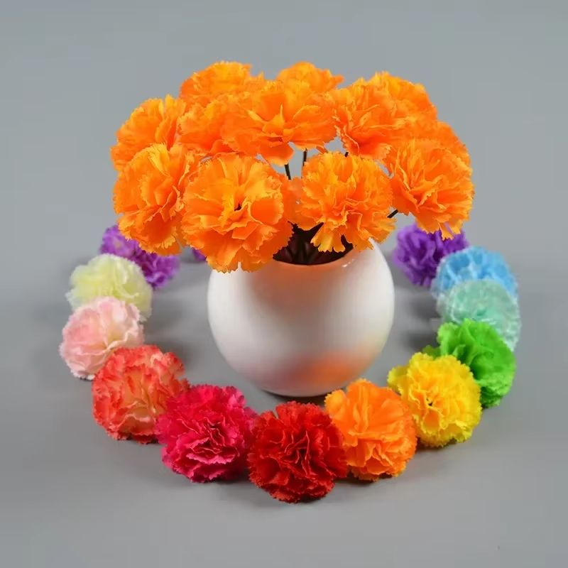 Artificial Marigold Flower Set Dia de los Muertos Diwali Festival Home Decor 30pcs
