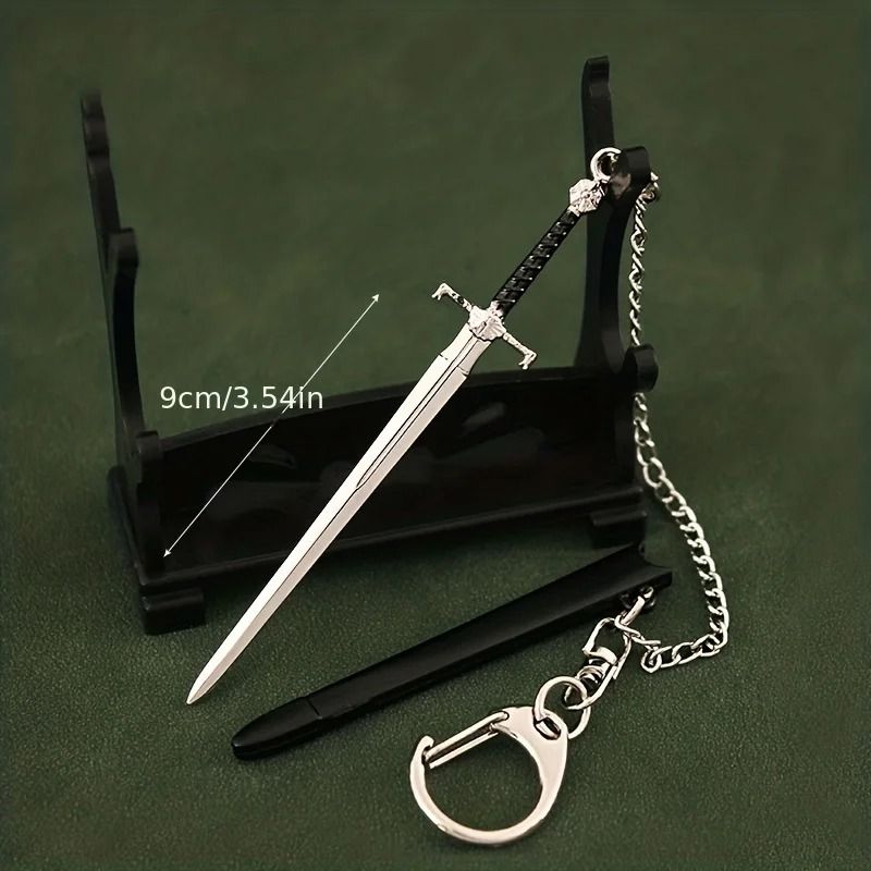 Metal Sword Key Ring Pendant for Bags and Keys