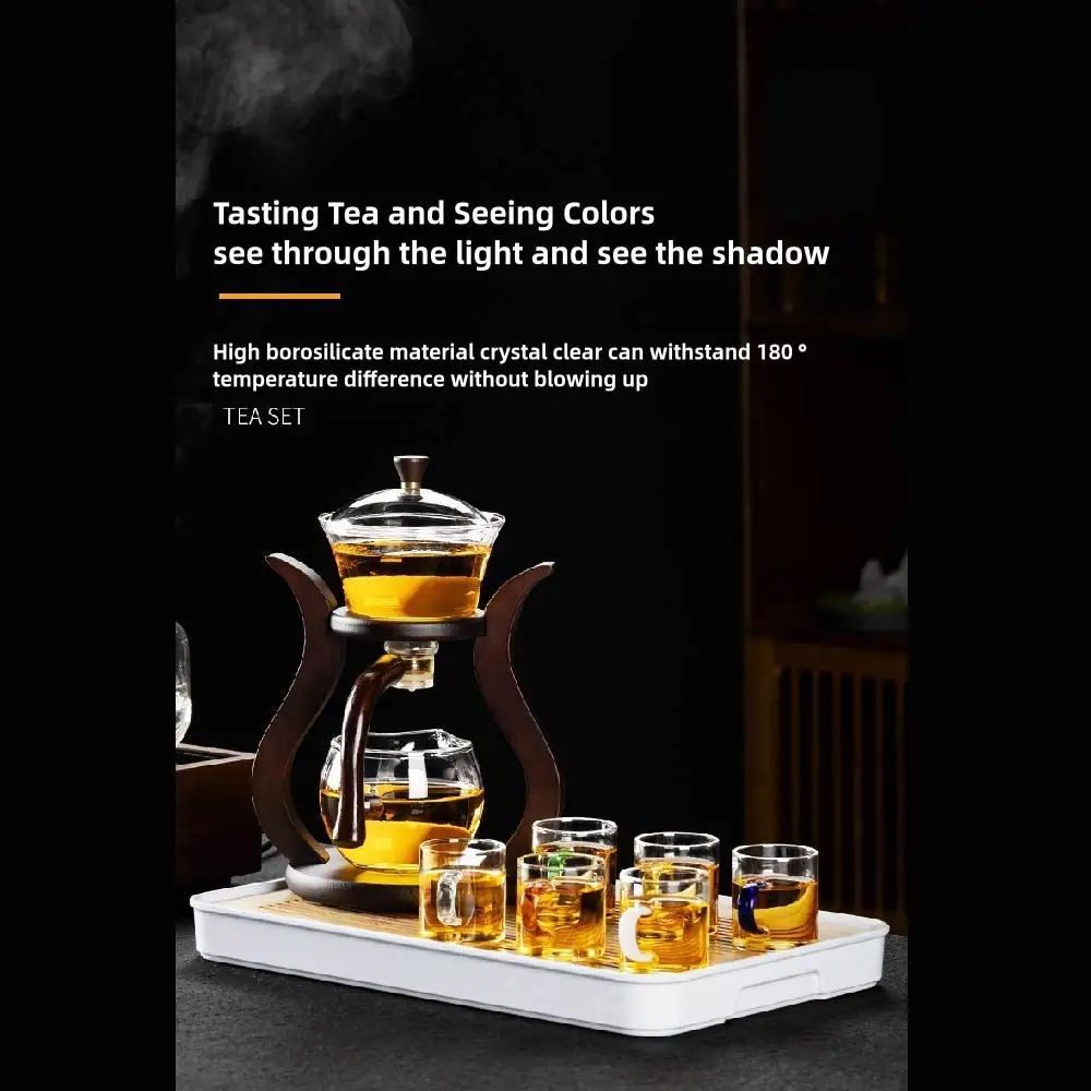 Magnetic Flow Lazy Kung Fu Glass Teapot Set