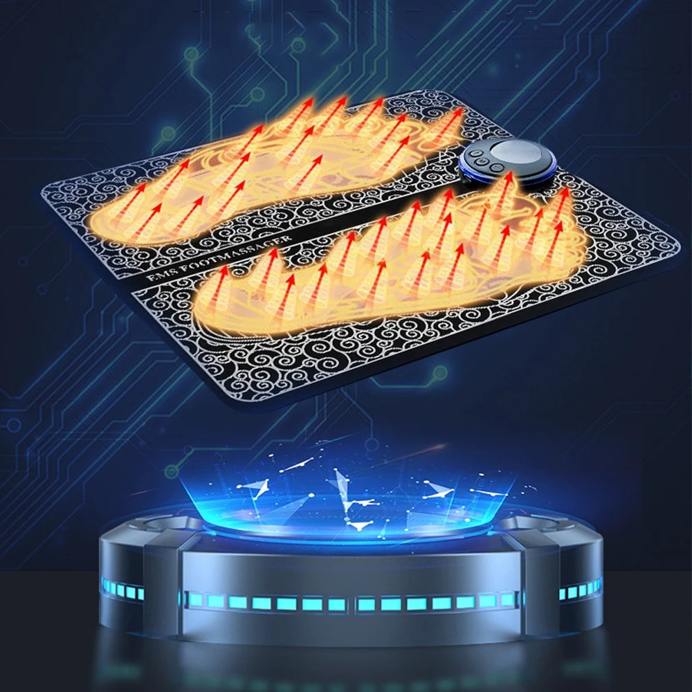 EMS Foot Massager Mat Electric TENS Feet Massager Pad Foldable Massage Mat Muscle Stimulation Fisioterapia Terapia Fisic