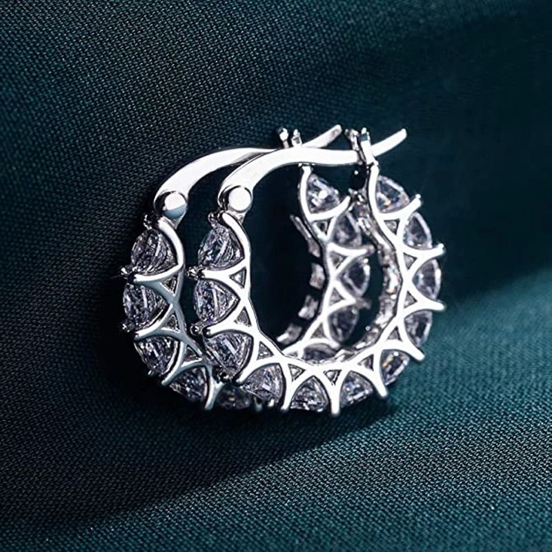 Dazzling Crystal Hoop Earrings