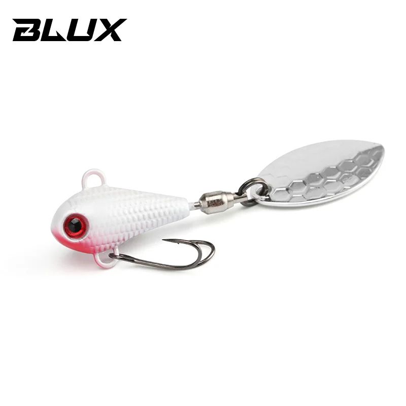 BLUX Spintail Jig Tail Spinner Lure, Long-Cast Metal Vibe with Copper Blade (4.5g/7g/11g)