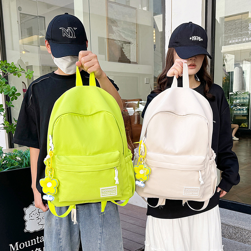 Cute Bow Printed Nylon Backpack for Girls & Women Adjustable Travel & Schoolbag