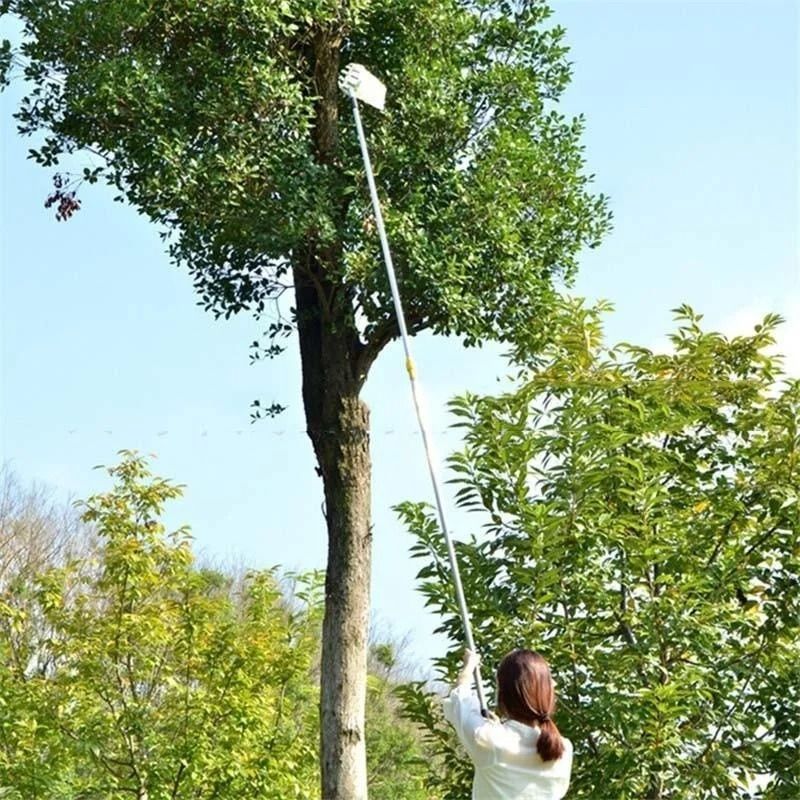 Heavy-Duty Metal Fruit Picker – Professional High-Tree Harvest Tool