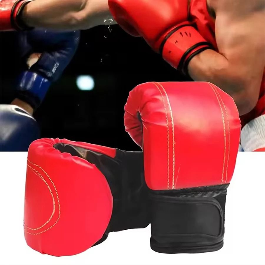 Training Boxing Gloves – Adults Unisex Sanda & Exercise Leather Mitts