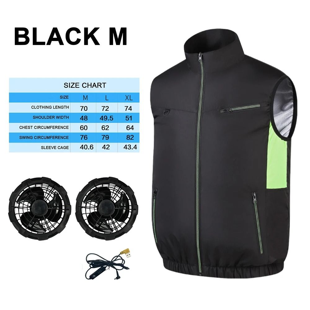 Cooling Fan Vest Summer Heat Resistant Air Conditioning Vest