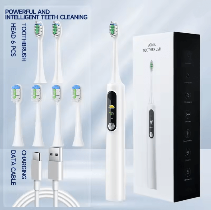 SonicGlow Intelligent Ultrasonic Electric Toothbrush with Magnetic Suspension and Smart Display