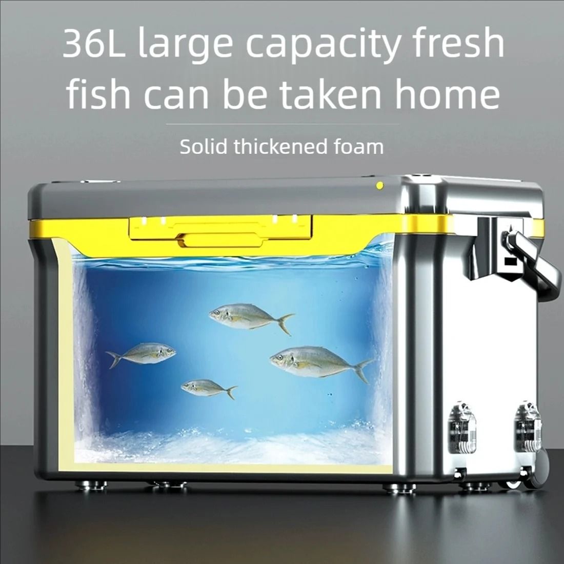 36L Multifunctional Fishing Tackle Box with Wheels and Liftable Legs