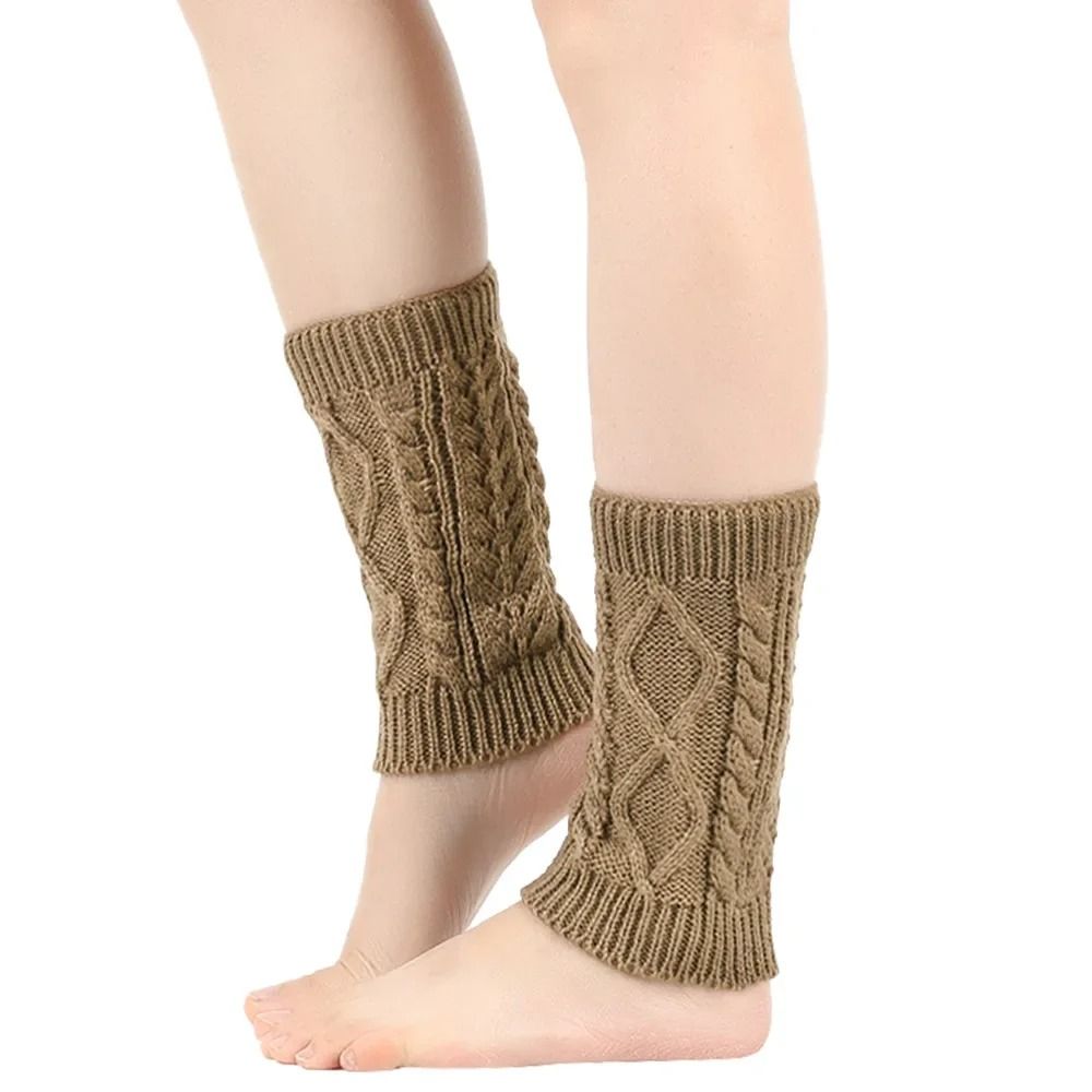 Cozy Knit Wool Leg Warmers for Ladies Ankle Boot Cuffs