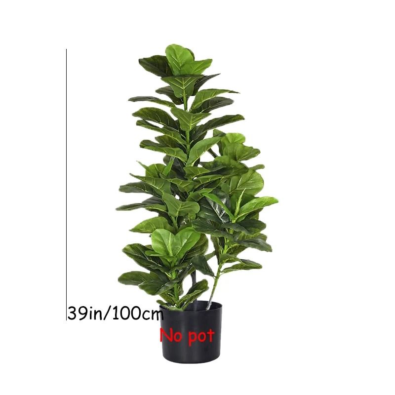 150cm Large Artificial Fiddle Leaf Fig Tree | Tropical Faux Ficus Lyrata