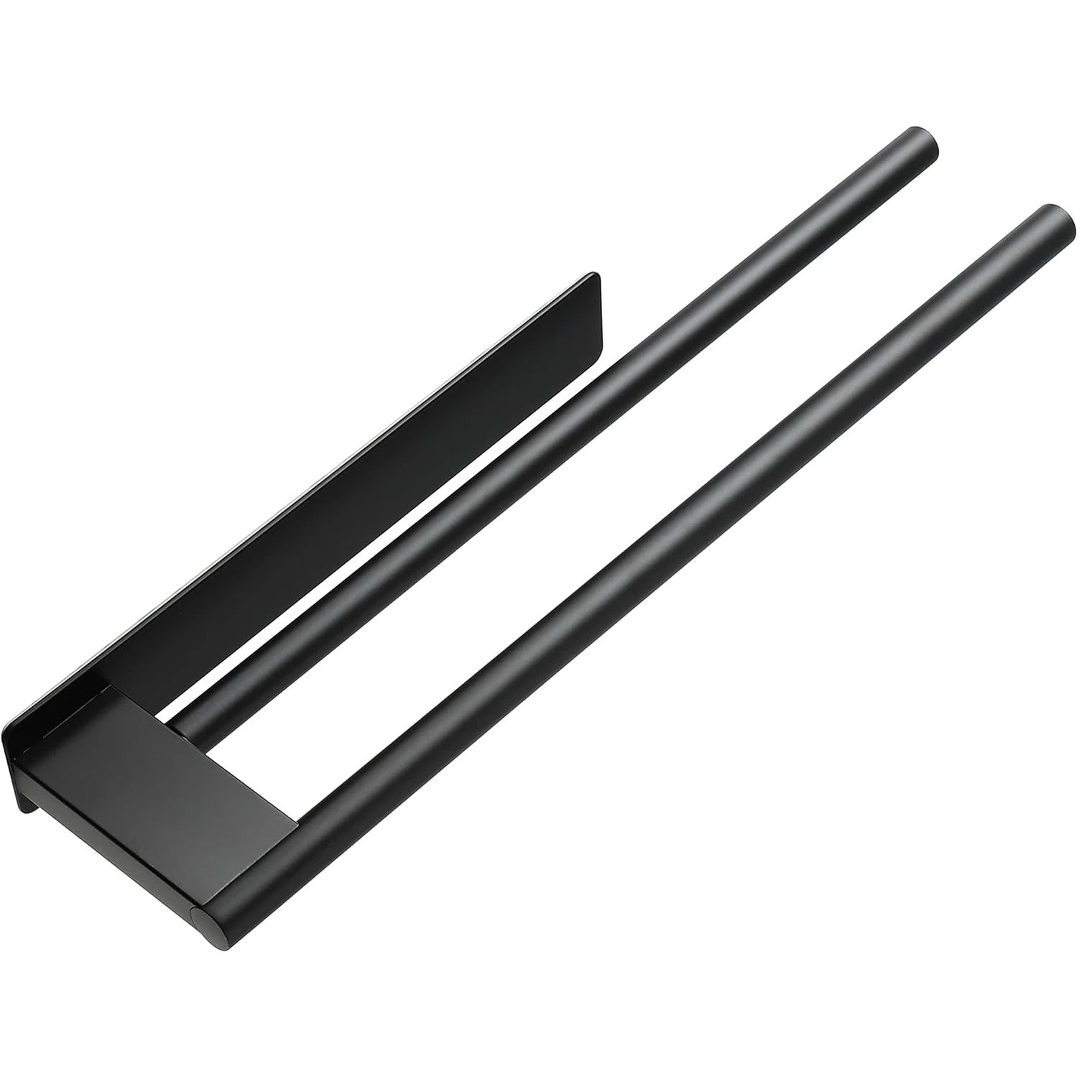 No-Drill Stainless Steel Double Adhesive Towel Rack Wall Mounted 15.4 in Bathroom & Kitchen Towel Bar