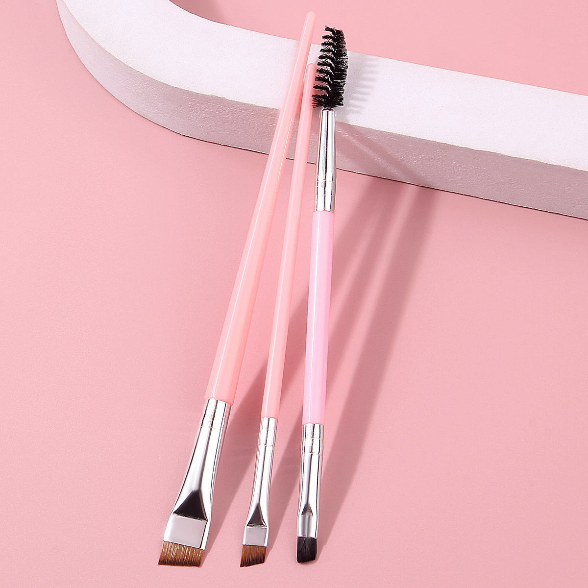 Eye Makeup Brush Set, Blade Eyeliner Brushes Large Small, Dual Eyelash Comb Brush and Precision Eyebrow Brushes
