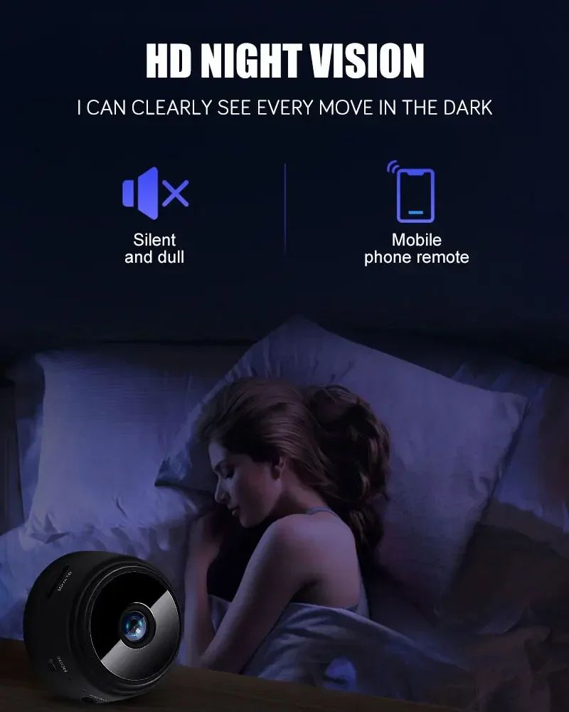 A9 Mini WiFi Security Camera 1080P with Night Vision & Smart App Control