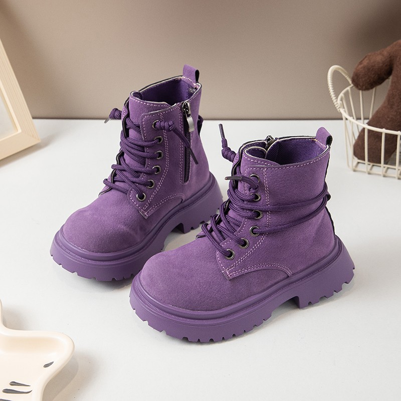 PU Leather Autumn Fashion Boots For Girls, Trend Teenager Girl's Boots, Waterproof Platform Kids Boots