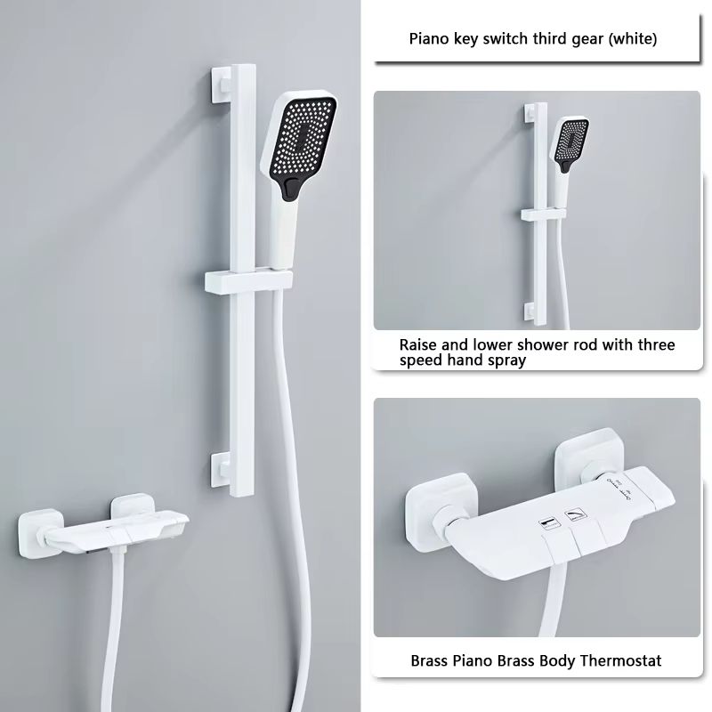 Gun Grey Digital Display Shower System with Piano Key Mixer