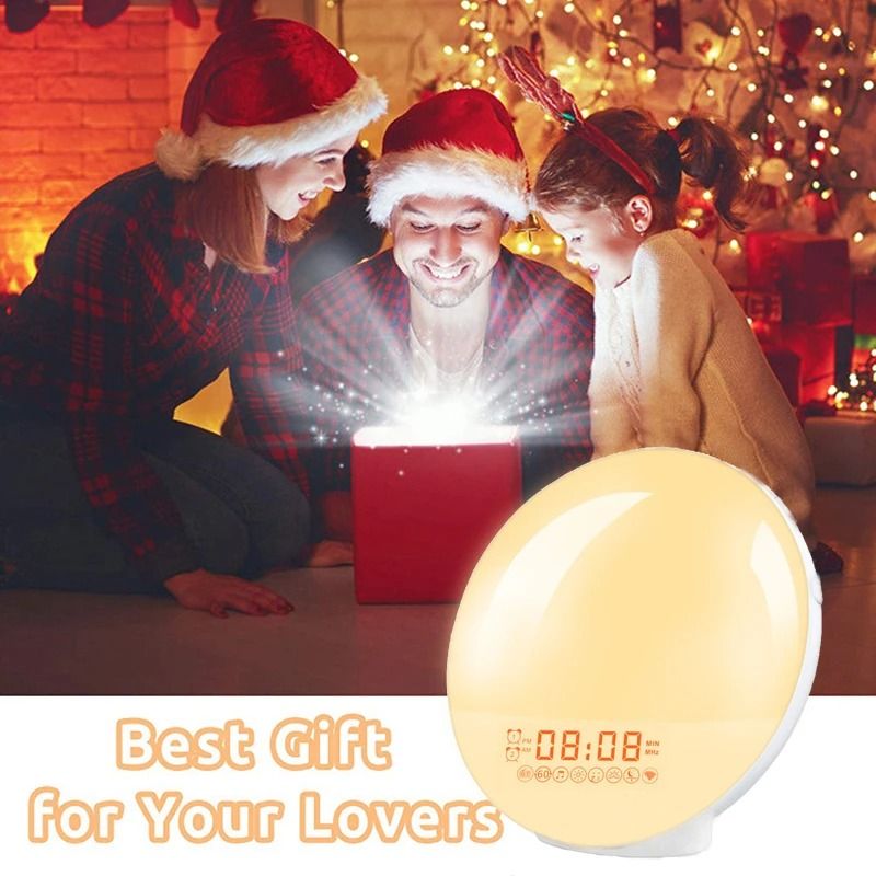 Wake Up Light Alarm Clock with Sunrise and Sunset Simulation