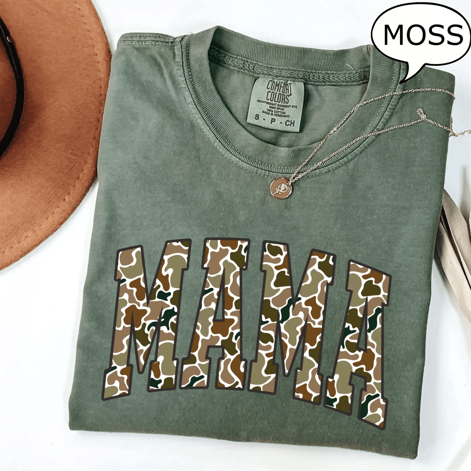 Comfort Colors Camouflage Mama Shirt Retro Camo Mom Gift Tee