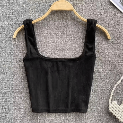 Womens Backless Y2K Crop Top Slim Fit Sleeveless Cami