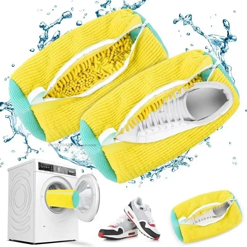 Padded shoe laundry bag for Washing Machine with Zipper Protection and Soft Cushion Net