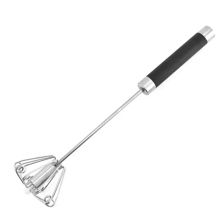 SwiftMix Semi Automatic Egg Beater Stainless Steel Manual Egg Whisk Rotating Hand Push Kitchen Mixer