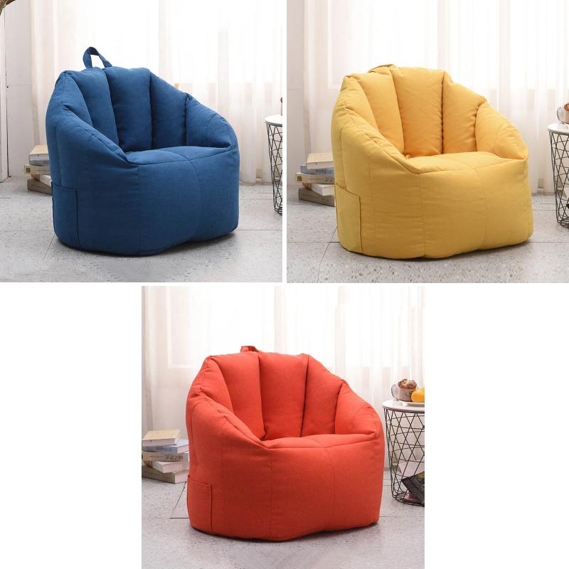 Removable Washable Lazy Sofa Chair with Side Pockets, Soft Floor Sofa for Small Spaces