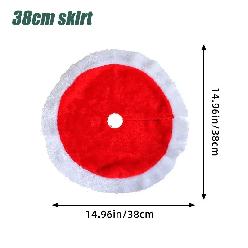 Red Snowflake Mini Christmas Tree Skirt - Tabletop Christmas Tree Mat
