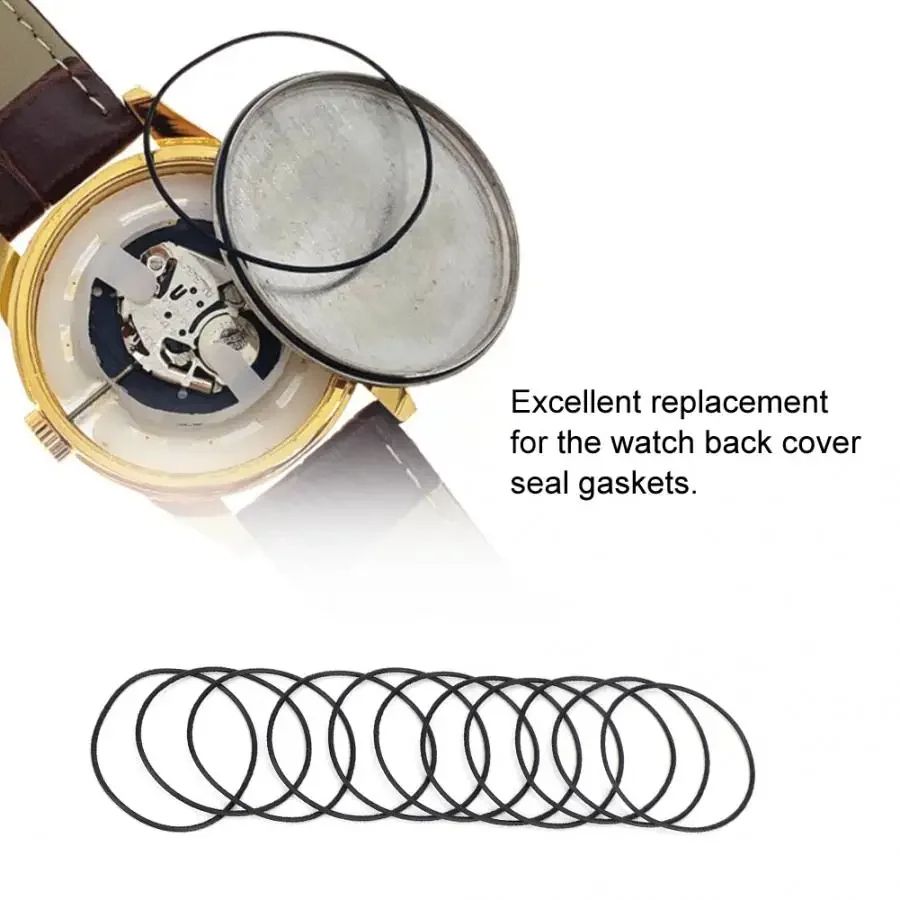 Waterproof Watch Gasket Set O Ring Rubber Back Cover Seals for Watch Case Watchmaker Repair Tools Replacement Accessory