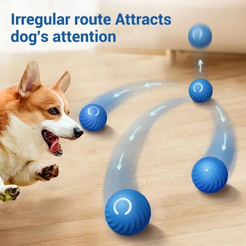 Automatic Moving Dog Ball Interactive USB Rechargeable Toy