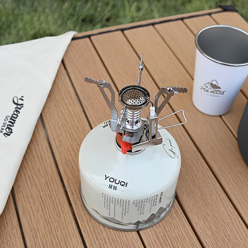Portable Outdoor Camping Gas Cooker Ultra-Light Aluminum Alloy Camp Stove for Picnic & Survival