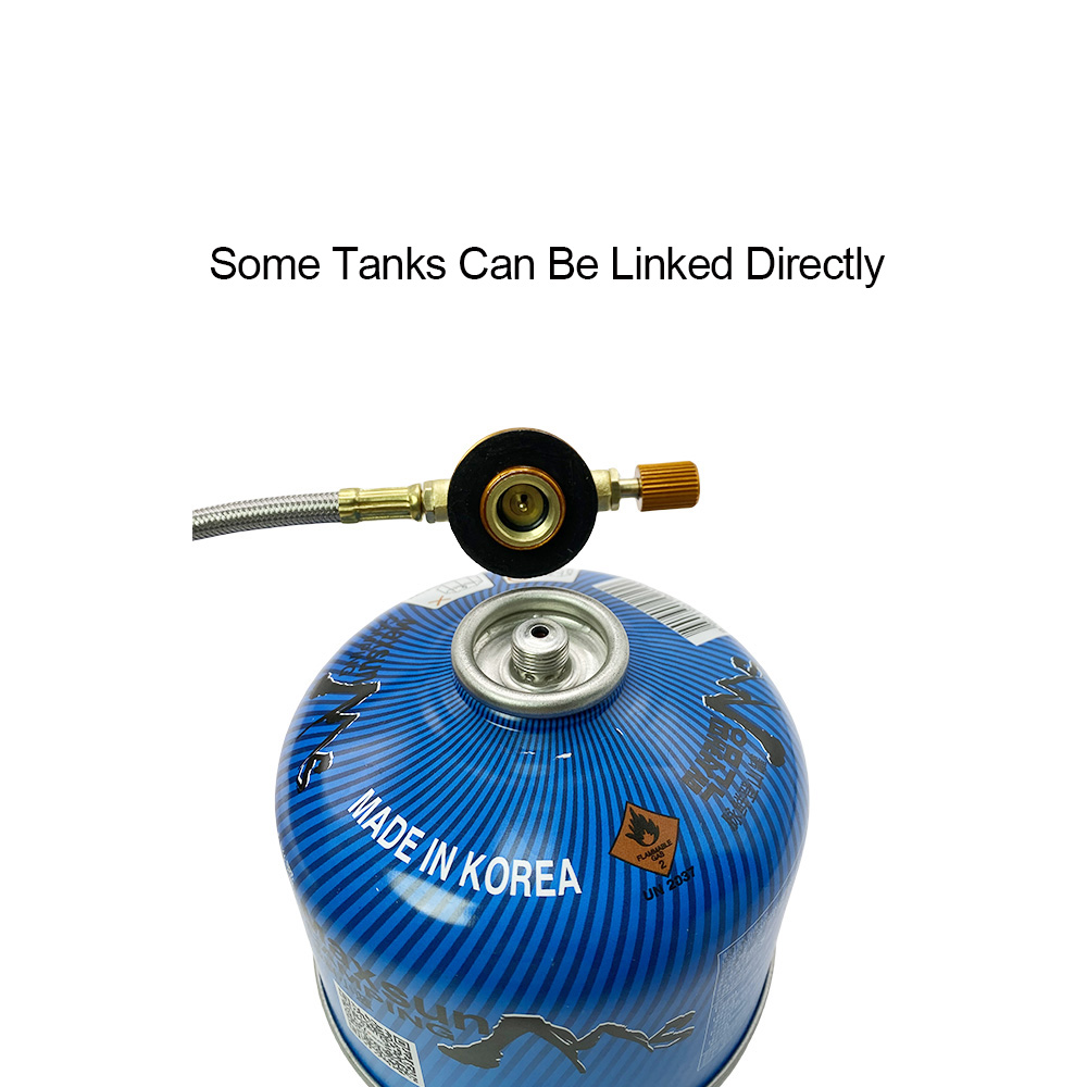 Portable Camping Gas Refill Adapter, Propane Tank Converter Valve for Outdoor Stove Fuel Transfer