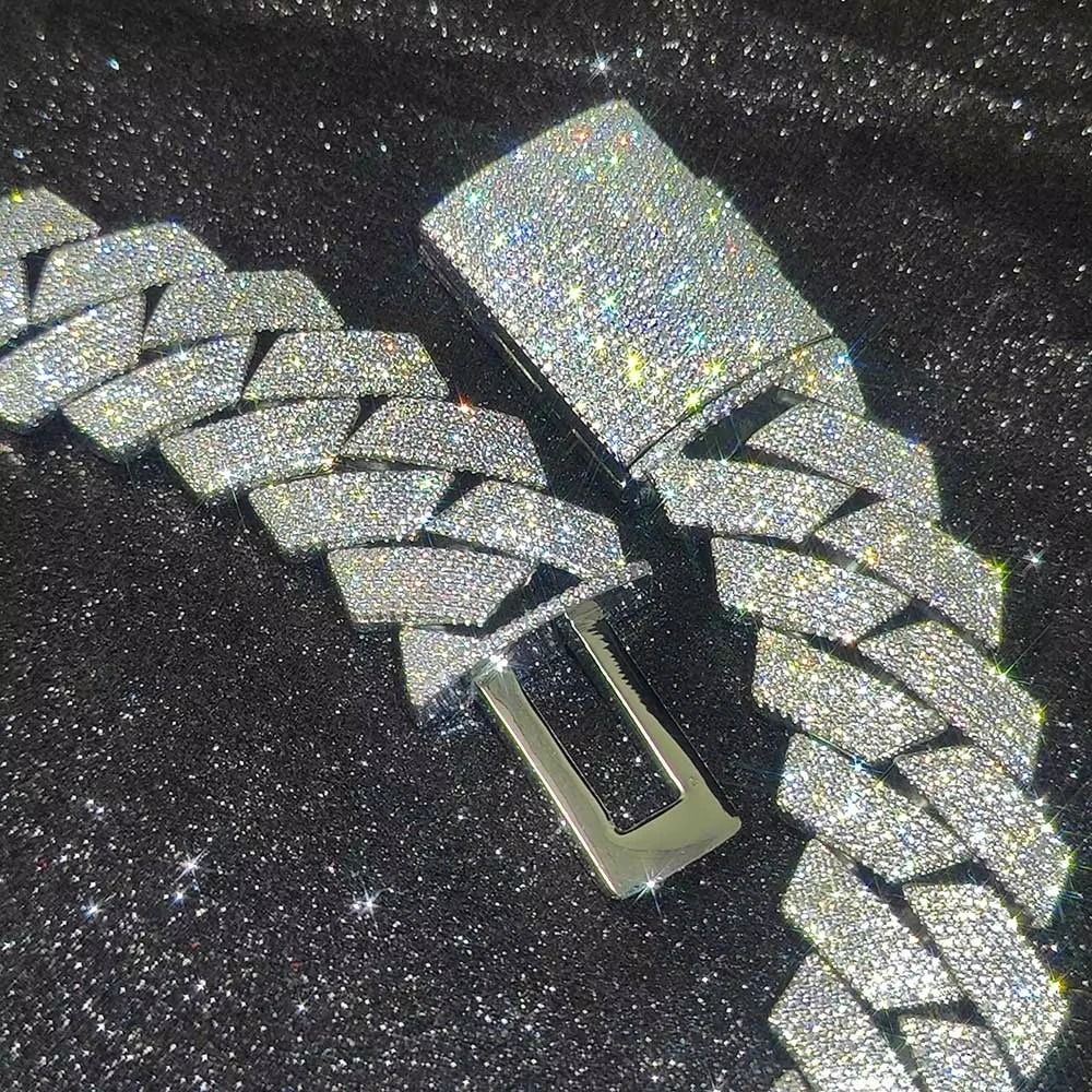 Iced Out Cuban Link Chain 15mm Six Row Heavy Hip Hop Necklace