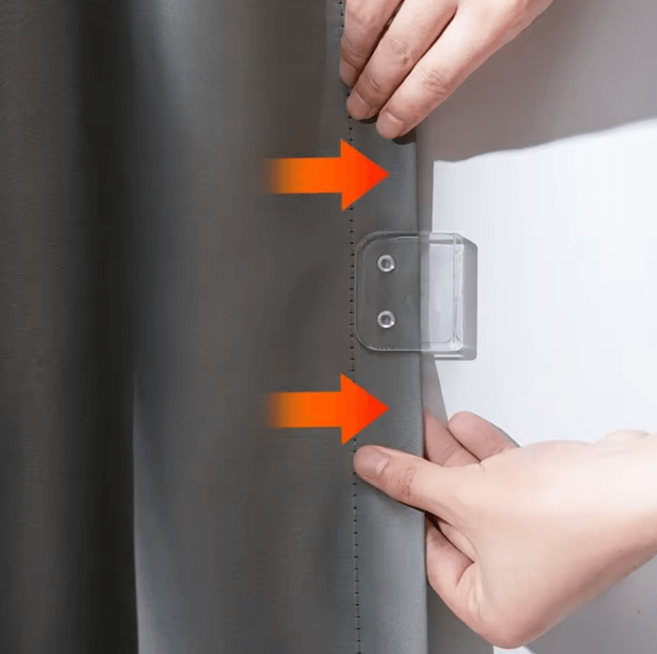 4pcs Windproof Self-Adhesive Shower Curtain Clips Transparent Bathroom Curtain Fasteners