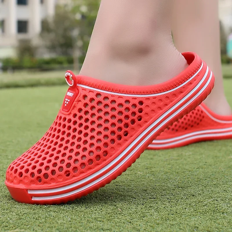 Unisex Hollow Out Beach Slippers, Men Shoes Casual Flip Flops, Women Sandals, Non-Slip Summer Beach Shoes