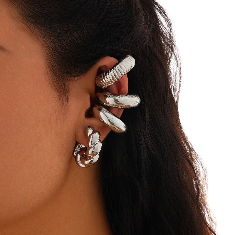 4-Piece C-Shaped Non-Pierced Ear Clip Set