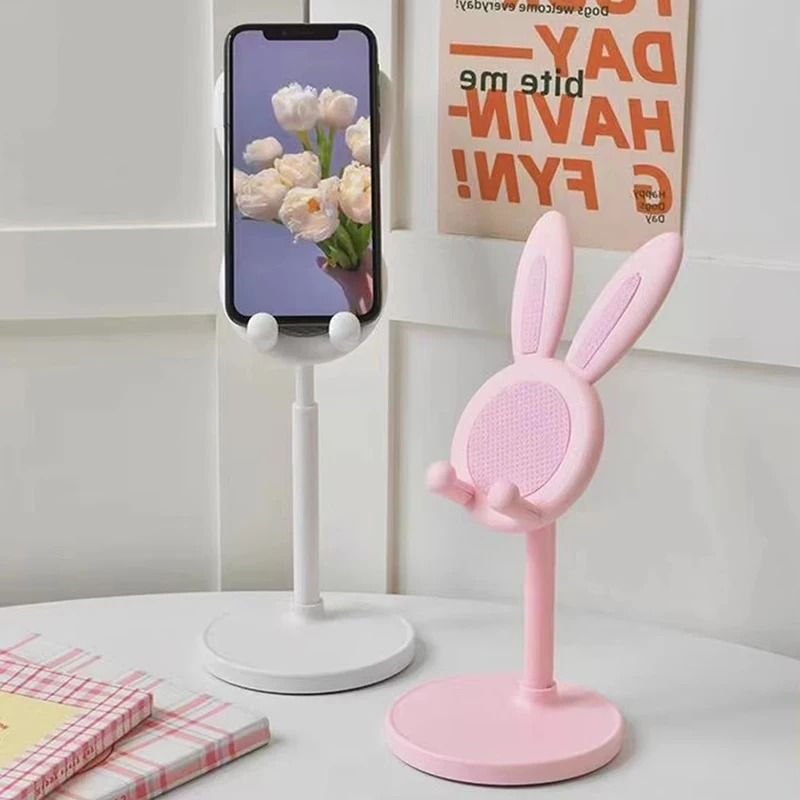 Cute Bunny phone holder stand Adjustable Desktop Tablet Bracket for iPad and Phones
