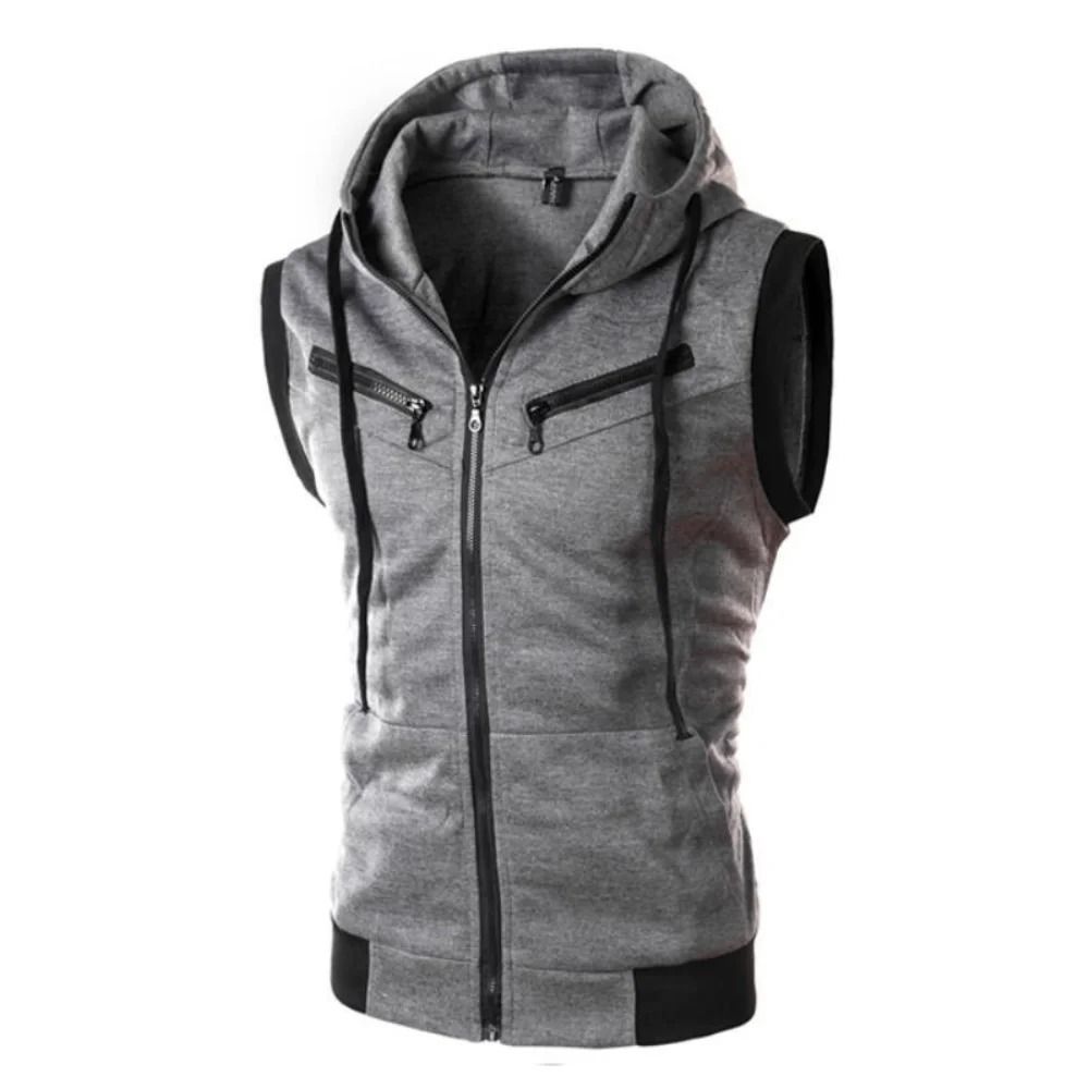 Spring Sweater Vest for Men Retro Casual Knitted Pullover Sleeveless Pullover