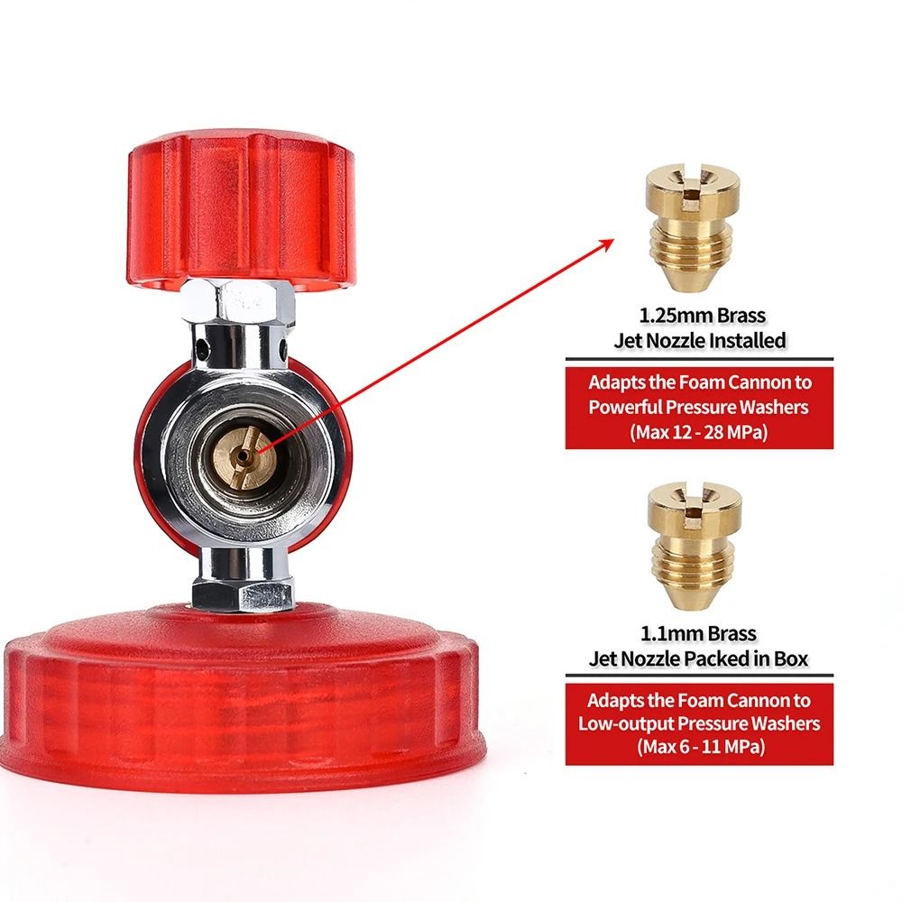 Pressure Washer Foam Cannon with Aluminum Body and 14 Inch Quick Connector for Ryobi Greenworks and More