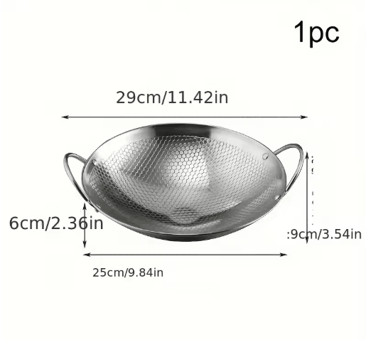 11-Inch Stainless Steel Honeycomb Non-Stick Skillet with Handle