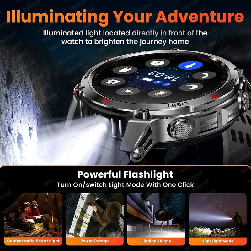 2025 GPS Map Navigation Smartwatch | AMOLED HD Display & Compass | Executive 3ATM Waterproof NFC Bluetooth Call System