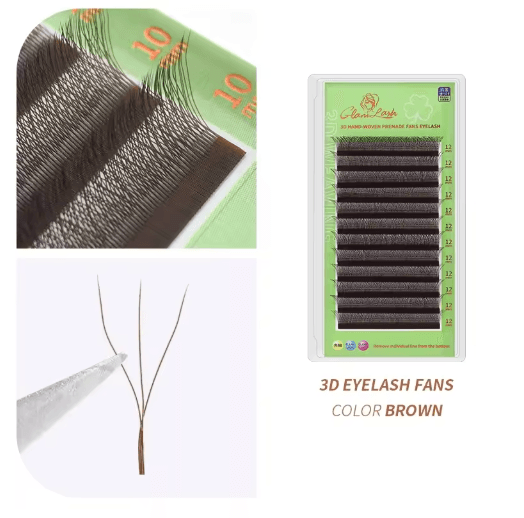 GLAMLASH L / LU / M W-Shape 3D Premade Volume Lash Extensions – Soft Faux Mink YY Style