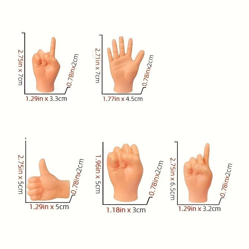 Small Hands Finger Puppet Set and Precision Miniature Rubber Performance Hardware