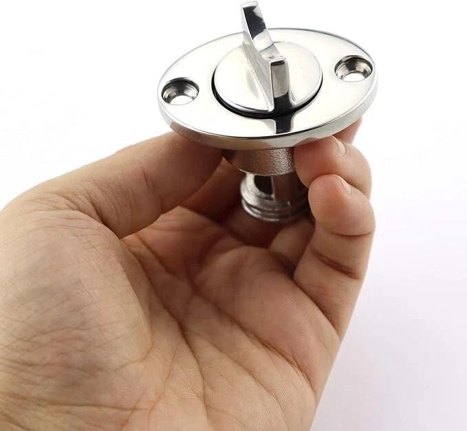 316 Stainless Steel Oval Boat Garboard Drain Plug, Durable with O Ring for Hole